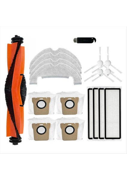 X10 Robotlu Süpürge Ana Yan Fırça Hepa Filtre Paspas Bezi Toz Torbası Aksesuarları Yedek Parçalar (Yurt Dışından)