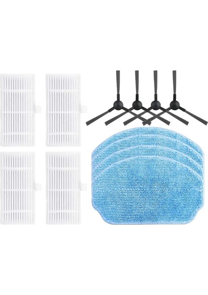 Teendow BR151 Vakum Robotu Aksesuarları, Yan Fırça Paspas Bezi Hepa Filtresi Verimli Yedek Temizlik Değişimi (Yurt Dışından)