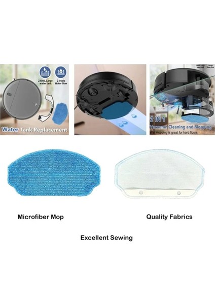 Teendow BR151 Vakum Robotu Aksesuarları, Yan Fırça Paspas Bezi Hepa Filtresi Verimli Yedek Temizlik Değişimi (Yurt Dışından) modelleri