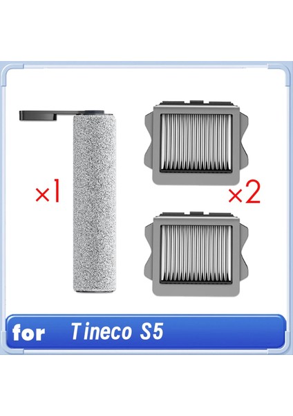 Tineco S5 Serisi Kablosuz Islak Kuru Elektrikli Süpürge Yedek Kiti Için Yedek Fırça Silindirleri ve Filtreler (Yurt Dışından)