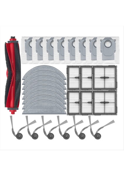 Roborock Q10 VF/Q10 Vf+Robot Süpürge Yedek Parçaları Ana Yan Fırça Hepa Filtre Paspas Bezi Toz Torbası (Yurt Dışından)