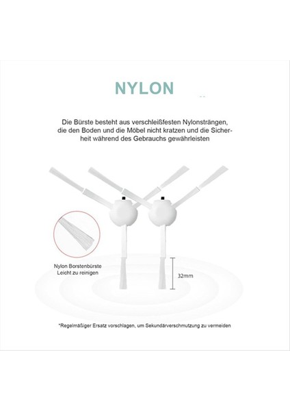 Dreame D9, D9 Max, L10 Pro Robot Süpürge Silindiri Yan Fırça Hepa Filtre Ultra Dayanıklı Aksesuarlar Için 5 Adet (Yurt Dışından) fırsatları