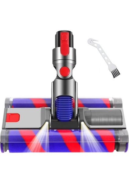 Dyson V7 V8 V10 V11 V15 Elektrikli Zemin Fırçası Için Çift Silindirli Vakum Motor Başlığı LED Işıklı Sert Zeminler Için (Yurt Dışından)