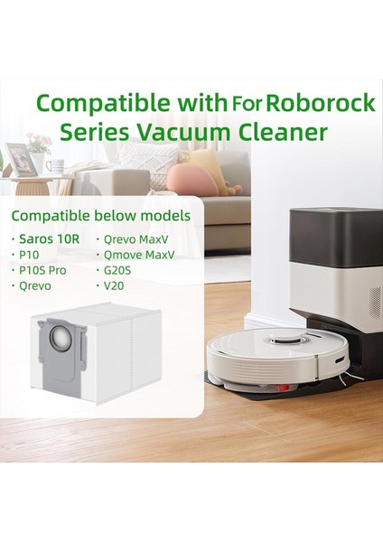 Roborock Saros 10R/P10/P10S Pro/qrevo/qrevo Maxv/qmove MAXV/G20S/V20 Robot Süpürge Parçaları Için 15'li Toz Torbası (Yurt Dışından) fiyatları