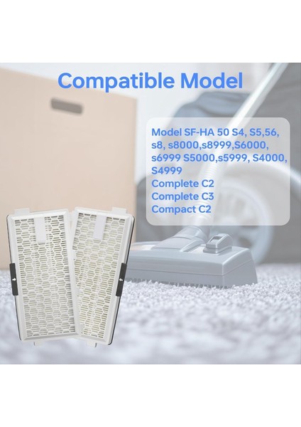 Miele Active SF-HA50 S4 S5 S6 S8 S8000 S8999 S6000 Complete C2 C3 Elektrikli Süpürge Için Hepa Airclean 50 Filtre Değişimi (Yurt Dışından) modelleri