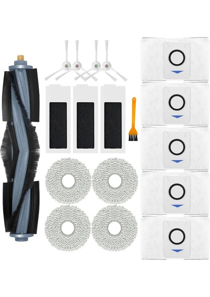 Ecovacs Deebot T20 Omni Robot Süpürge Ana Yan Fırça Hepa Filtre Paspas Bezi Toz Torbası Yedek Aksesuarları (Yurt Dışından)