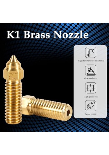 15PCS Pirinç Nozullar Kiti 3D Yazıcı Nozul Seti Için K1 Nozul Kiti Yazıcı Parçaları ve K1 Için Aksesuarlar K1 Maks (Yurt Dışından) fırsatları