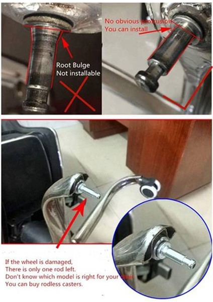 2 Inç Ofis Sandalyesi Tekerlekler Yedek Döner Sandalye Tekerlekleri Mobilya Için Ağır Hizmet Makineleri 10 Adet (Yurt Dışından) modelleri