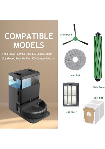 Irobot Roomba Plus 405 Combo Robot +/505 Combo Robot + Elektrikli Süpürge Parçaları Için Yedek Aksesuar (Yurt Dışından) modelleri