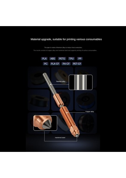 3pcs 0 6mm 3D Yazıcı Meme All-One Nozul K1C K1 Max Ender-3 V3 3D Yazıcı Için Yüksek Akış (Yurt Dışından) fiyatları