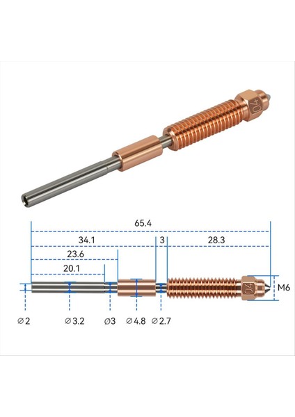 3pcs 0 6mm 3D Yazıcı Meme All-One Nozul K1C K1 Max Ender-3 V3 3D Yazıcı Için Yüksek Akış (Yurt Dışından) indirimleri