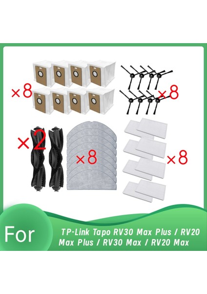 Tp-Link Tapo RV30 Max Plus / RV20 Max Plus / RV30 Max / RV20 Max Robot Süpürge Ultra Dayanıklı Aksesuarlar (Yurt Dışından)