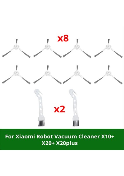 Xiaomi Robot Süpürge X10+ X20+ X20PLUS Aksesuarları Yan Fırça Yedek Aksesuarları Fırçası Için Geçerlidir (Yurt Dışından)