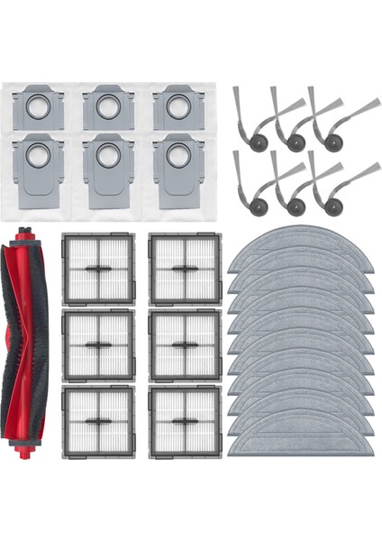 Roborock Q10 S5/Q10 S5+/Q10 X5/Q10 X5+/Q10 VF/Q10 Vf+ Yedek Parçalar Ana Yan Fırça Hepa Filtre Paspas Bezi Toz Torbası (Yurt Dışından)