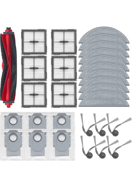 Roborock Q10 S5/Q10 S5+/Q10 X5/Q10 X5+/Q10 VF/Q10 Vf+ Yedek Parçalar Ana Yan Fırça Hepa Filtre Paspas Bezi Toz Torbası (Yurt Dışından) modelleri