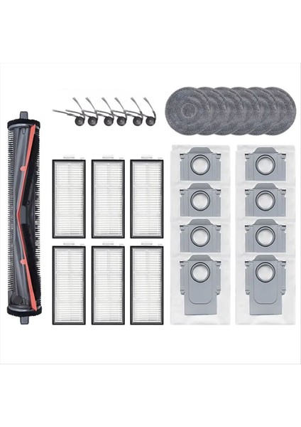 Roborock Saros Z70 Robot Süpürge Aksesuarları Yedek Parçalar Ana Fırça Filtre Paspas Bezi Toz Torbası (Yurt Dışından)