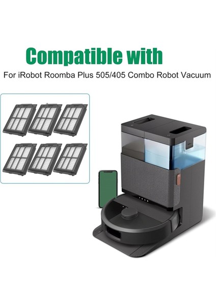 Irobot Roomba Plus 505 COMBO/405 Combo Elektrikli Süpürge Aksesuarları Için 6 Adet Hepa Filtre Yedek Filtre (Yurt Dışından) fırsatları