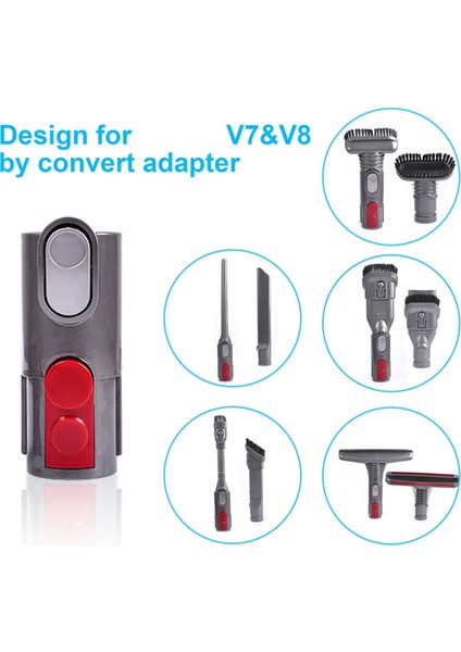 Dyson V6 V7 V8 DC33 DC34 DC35 DC59 DC62 Için Elektrikli Süpürge Aksesuarları, Yedek Parça Seti Fırça Ucu Zemin Ucu (Yurt Dışından) fiyatları