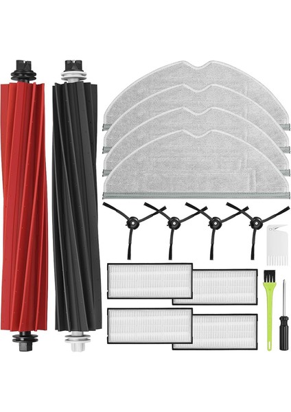 Roborock S8 Pro Ultra Robot Süpürge Çift Ana Fırça Yan Fırça Hepa Filtre Paspas Bezleri Yedek Parçaları (Yurt Dışından)
