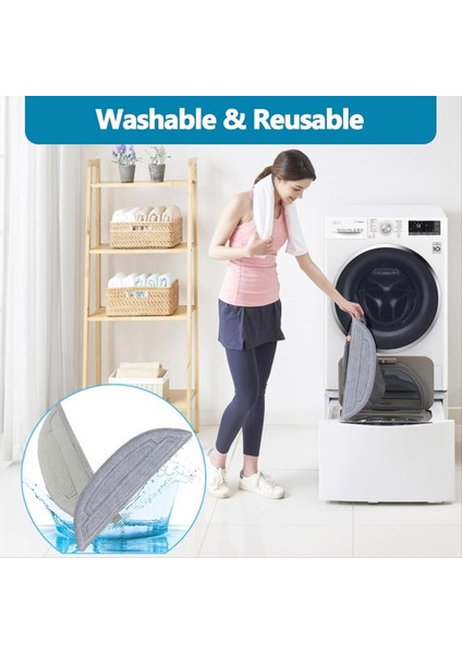 Roborock Saros 10 / S9 Maxv Ultra Robot Süpürge Için Yedek Paspas Bezi Pedleri, Yeniden Kullanılabilir Çift Sonik Titreşimler (Yurt Dışından) modelleri