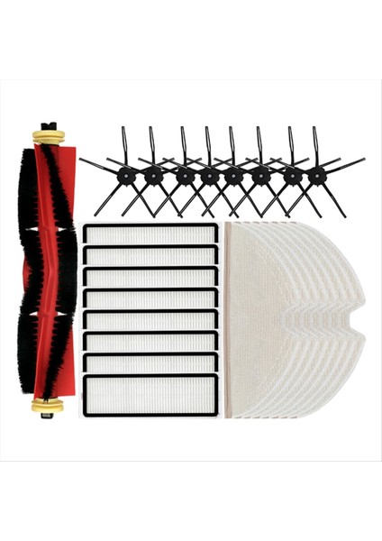 Roborock S5 / S5 Max / S6 / S6 Maxv / S6 Pure / E4 / E5 / S51 / S52 / S55 Ana Yan Fırça Filtresi Paspas Bezi Parçaları (Yurt Dışından)