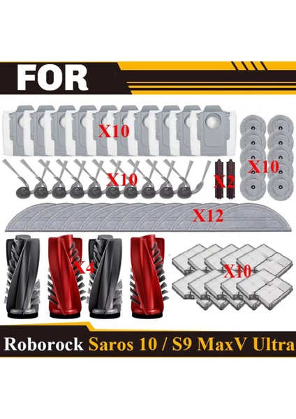Roborock Saros 10/s9 Maxv ULTRA/S90VER/G30/A1460RR Aksesuarları Için Uygundur Ana Yan Fırça Filtresi Kenarlı Paspas Seti (Yurt Dışından) fiyatları