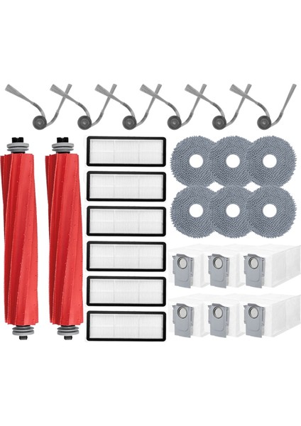 Roborock Qv 35A / Qv 35S / Qr 598 / Qr 798 / Qrevo L Parça Aksesuarları Ana Yan Fırça Filtre Paspas Toz Torbası (Yurt Dışından)