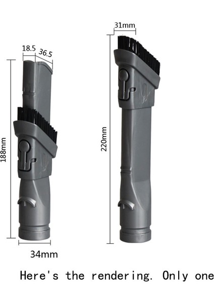 Dyson V6 DC30 DC34 DC52 DC72 Elektrikli Süpürge Yedek Parça Aksesuarları 2'si 1 Arada Fırçalar Için Düz Nozul Fırça Emiş Başlığı (Yurt Dışından) fiyatları