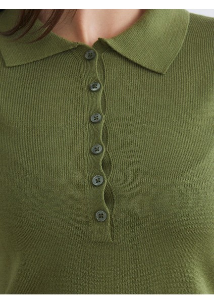 Yeni Sezon Polo Yaka Kadın Triko Kazak modelleri