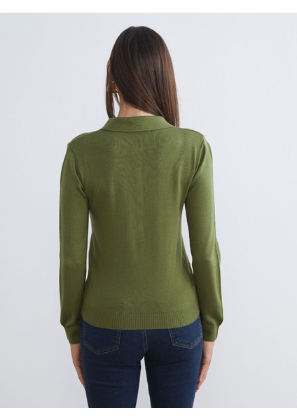 Yeni Sezon Polo Yaka Kadın Triko Kazak fırsatları