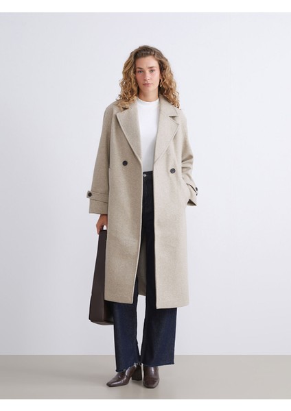 Yeni Sezon Kruvaze Yaka Kadın Kaşe Kaban fiyatları