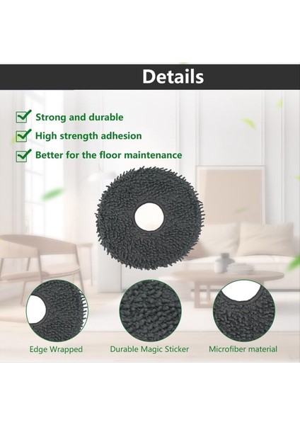 Roborock Qrevo Curv/qrevo Pro/qrevo Master/qrevo Plus Elektrikli Süpürge Yedek Parçaları Için 4 Parça Paspas Pedi Seti Paspas Bezi (Yurt Dışından) fırsatları