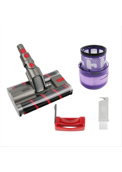 Dyson SV21 Mıcro Tipi Elektrikli Süpürge Başlığı Için Çift Silindir Fırça + SV21 Filtre + Anahtar Kilit Takımı Yumuşak Silindir Temizleme Başlığını Değiştirin (Yurt Dışından) modelleri
