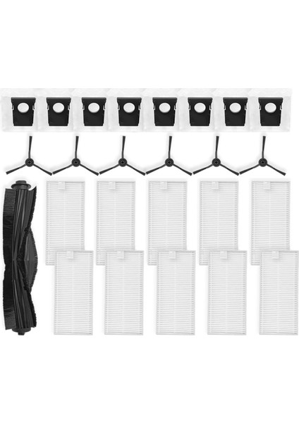 Eureka J20 / Midea W20 / W20 Pro Robot Süpürge Ana Silindir Yan Fırça Hepa Filtre Toz Torbası Aksesuarları (Yurt Dışından)