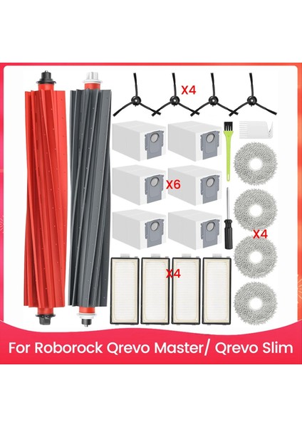 Roborock Qrevo Master ve Qrevo Slim Robot Süpürge Yedek Parçaları Için Aksesuar Kiti (Yurt Dışından)