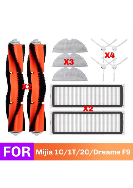 Xiaomi Mijia 1c 2c 1t Mı Robot Süpürge-Paspas STYTJ01ZHM Dreame F9 Rulo Fırça Hepa Filtre Paspas Elektrikli Süpürge Parçaları (Yurt Dışından)