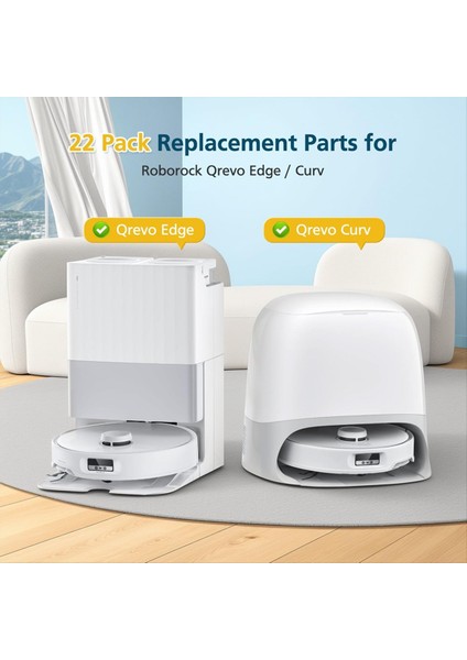 Roborock Qrevo Curv/qrevo Edge Robot Süpürge Için Yedek Parçalar, Aksesuarlar Ana Fırça, Paspas Pedleri ve Vakum Torbalarını Içerir (Yurt Dışından) fiyatları