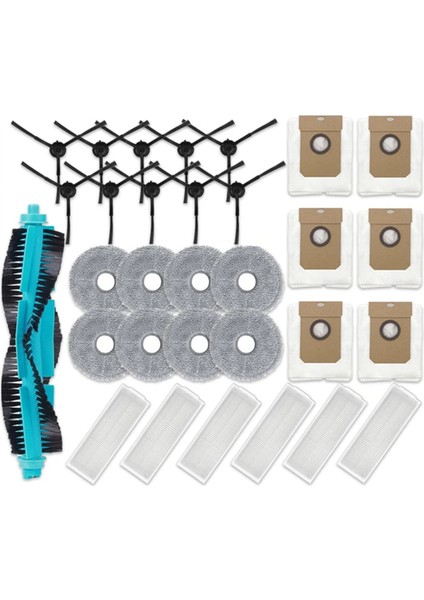 Cecotec Conga 11090 Spin Revolution Robot Süpürge Parçaları Ana Yan Fırça Hepa Filtre Paspas Bezi Toz Torbası Aksesuarları (Yurt Dışından)