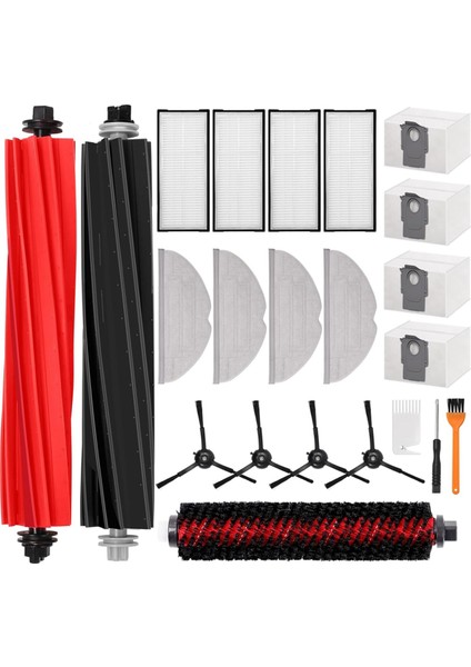 Roborock S8 Pro Ultra/s8/s8+/s8 Plus Elektrikli Süpürge Parçaları Ana Yan Fırça Hepa Filtre Paspas Bezi Toz Torbaları (Yurt Dışından)