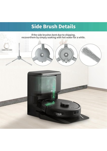 Eufy L50, L60 Robot Süpürge Serisi Robot Süpürge Aksesuarları Kiti Için Yedek Parçalar (Yurt Dışından) modelleri