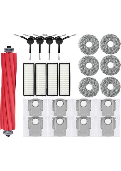 Roborock Q Revo / P10 A7400RR Robot Süpürgeler Için Süpürge Aksesuarları Ana Yan Fırça Hepa Filtre Paspas Bezleri Toz Torbaları (Yurt Dışından)