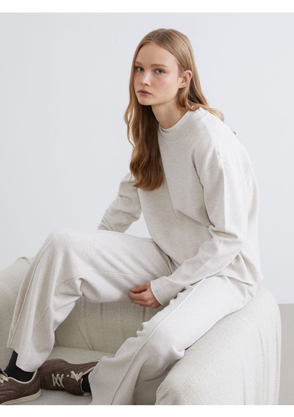 Yeni Sezon Bisiklet Yaka Uzun Kollu Kadın Tişört