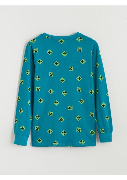 Yeni Sezon Minecraft Baskılı Erkek Çocuk Pijama Takımı fırsatları