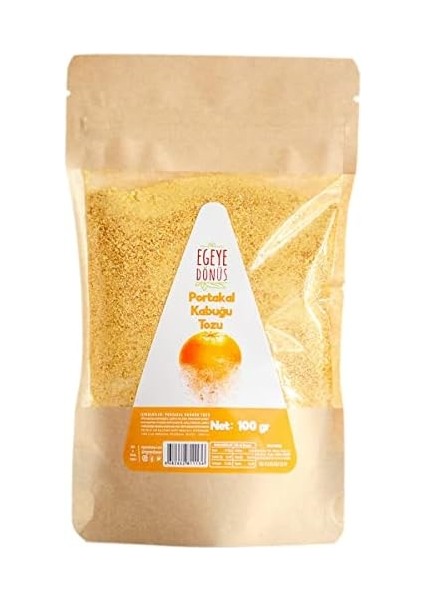 Egeye Dönüş Portakal Kabuğu Tozu - 100 Gr. (Öğütülmüş Kuru Portakal Kabuğu - Doğal Aroma Verici - Glütensiz Sporcu Gıdası) fiyatları