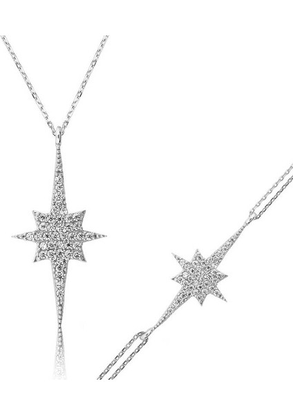 925 Ayar Gümüş Kutup Yıldızı Set ST1160080 (770770)
