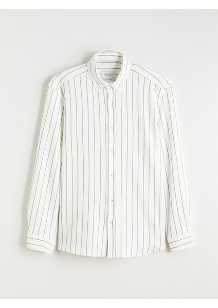Yeni Sezon Regular Fit Uzun Kollu Çizgili Erkek Gömlek indirimleri