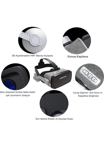 Shinecon SC-G07E 3D Sanal Gerçeklik Gözlüğü - Siyah indirimleri