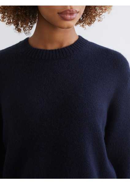 Yeni Sezon Bisiklet Yaka Oversize Kadın Triko Kazak modelleri