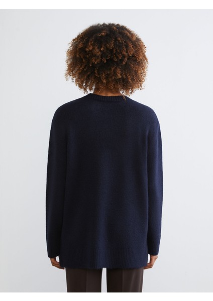 Yeni Sezon Bisiklet Yaka Oversize Kadın Triko Kazak fırsatları