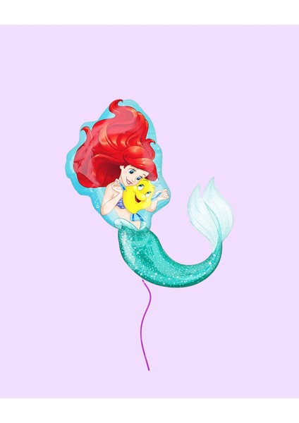Kız Çocuklar Için Deniz Kızı Şekilli Büyük Boy Doğum Günü Folyo Balonu Doğum Günü Parti Süsü